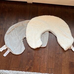 Boppy Soft Cream and Gray Pillow Covers